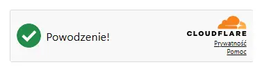 Weryfikacja Cloudflare Turnstile przy logowaniu — Powodzenie!