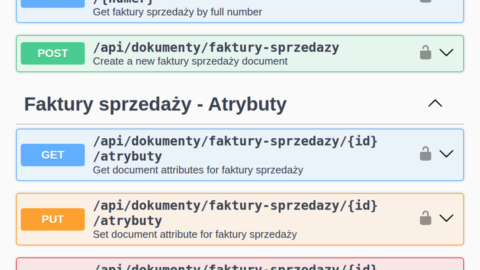 Przykładowy endpoint Optima API używany jako element wdrożenia integracyjnego