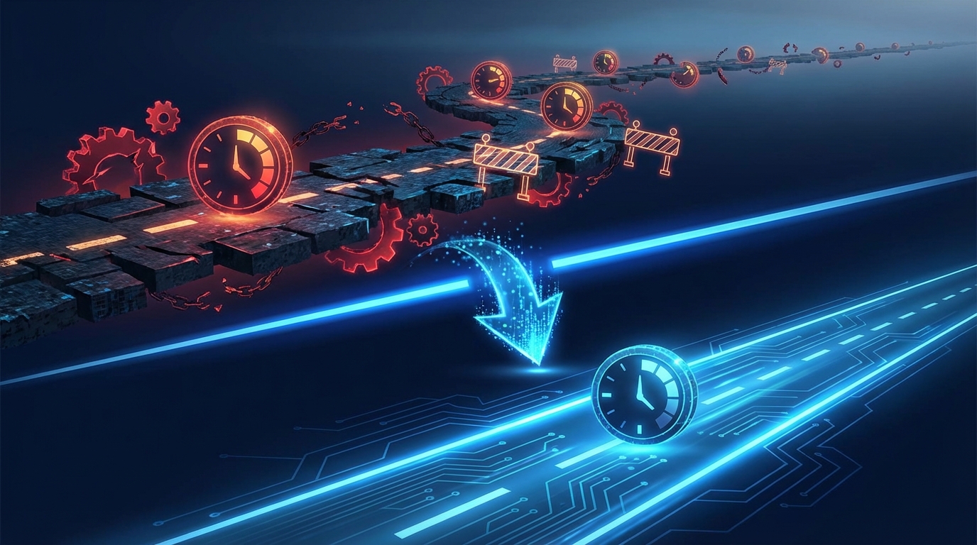 Czas integracji — miesiące tradycyjną metodą vs dni przez REST API